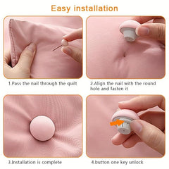 4pcs Mushroom Quilt Holder Bed Sheet Grippers Home Sleep Supplies Clips