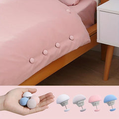 4pcs Mushroom Quilt Holder Bed Sheet Grippers Home Sleep Supplies Clips