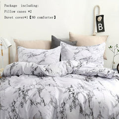 3pcs Stone Pattern Duvet Cover Set Soft Comfortable Bedding Set
