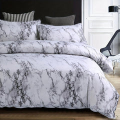 3pcs Stone Pattern Duvet Cover Set Soft Comfortable Bedding Set