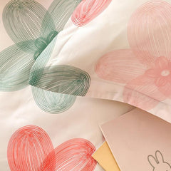 Floral Print Duvet Cover Set Soft Comfortable Breathable Bedding