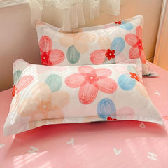 Floral Print Duvet Cover Set Soft Comfortable Breathable Bedding