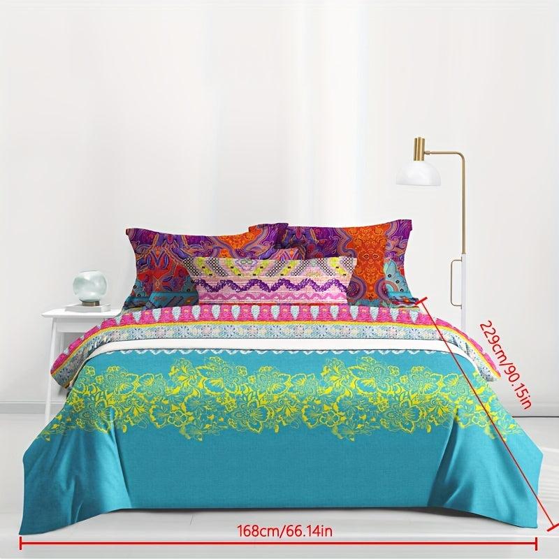 Boho Print Brushed Duvet Cover Soft Comfortable No Core No Pillowcase