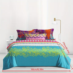 Boho Print Brushed Duvet Cover Soft Comfortable No Core No Pillowcase