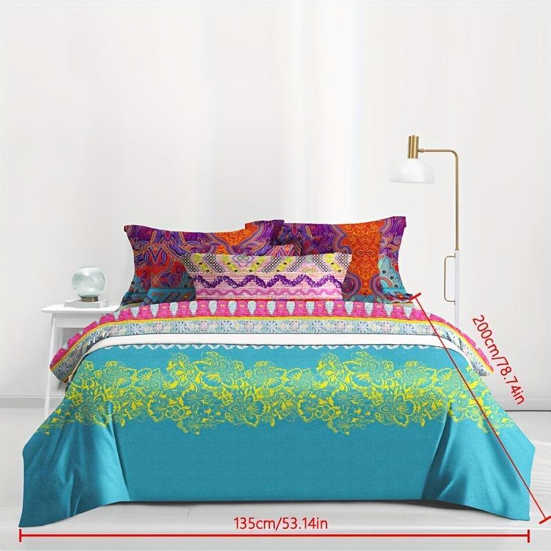 Boho Print Brushed Duvet Cover Soft Comfortable No Core No Pillowcase