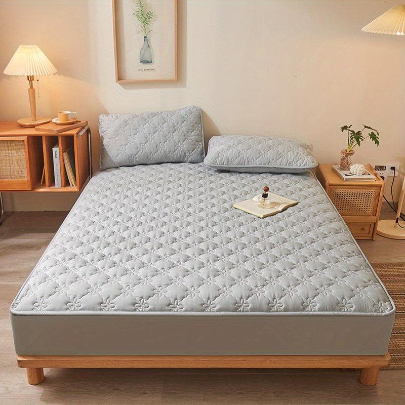 3pcs Soft Breathable Fitted Sheet Set Waterproof Bedroom Guest Room Dorm