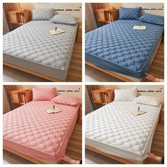 3pcs Soft Breathable Fitted Sheet Set Waterproof Bedroom Guest Room Dorm