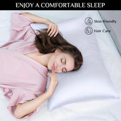 2pcs Solid Satin Pillowcase For Hair and Skin Slip Cooling Satin Pillow Covers