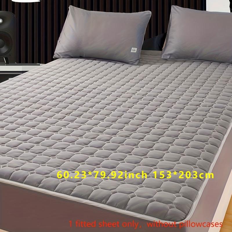 Solid Thickened Cotton Mattress Protector Soft Warm Cover