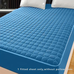 Solid Thickened Cotton Mattress Protector Soft Warm Cover