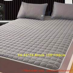 Solid Thickened Cotton Mattress Protector Soft Warm Cover