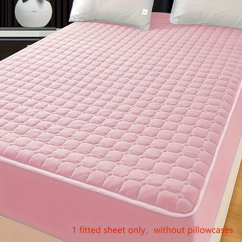 Solid Thickened Cotton Mattress Protector Soft Warm Cover