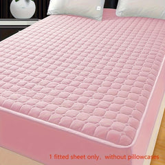 Solid Thickened Cotton Mattress Protector Soft Warm Cover
