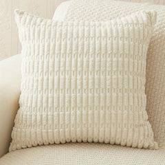 Thick Corduroy Cushion Cover 45x45cm Soft Decorative Pillow Case Beige