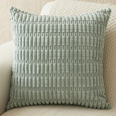 Thick Corduroy Cushion Cover 45x45cm Soft Decorative Pillow Case Beige