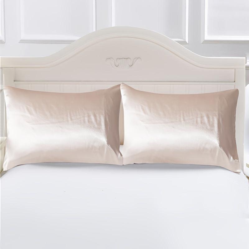 2pcs Satin Pillowcase - Soft and Breathable for Home Decor and Comfortable Sleep