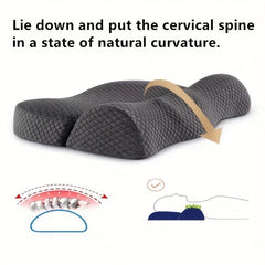 Memory Foam Cervical Neck Pillow for Support and Pain Relief