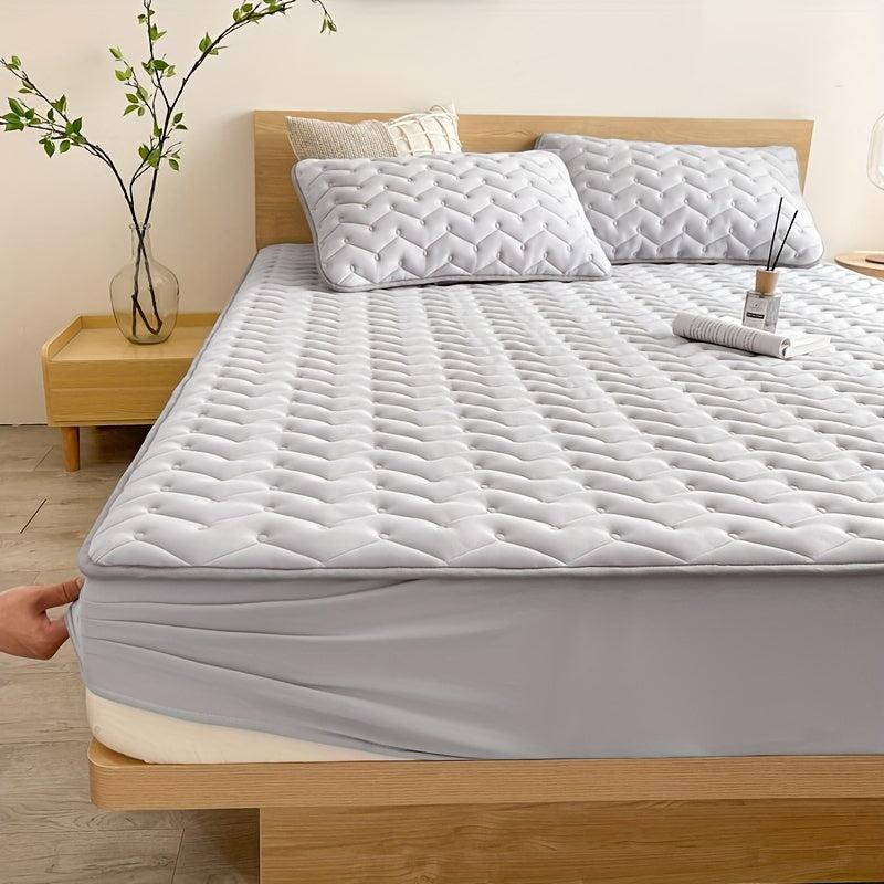 Waterproof Fitted Sheet Mattress Protector - Comfortable Dorm Bedding