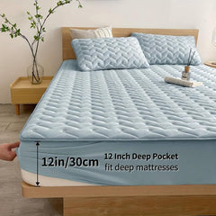 Waterproof Fitted Sheet Mattress Protector - Comfortable Dorm Bedding