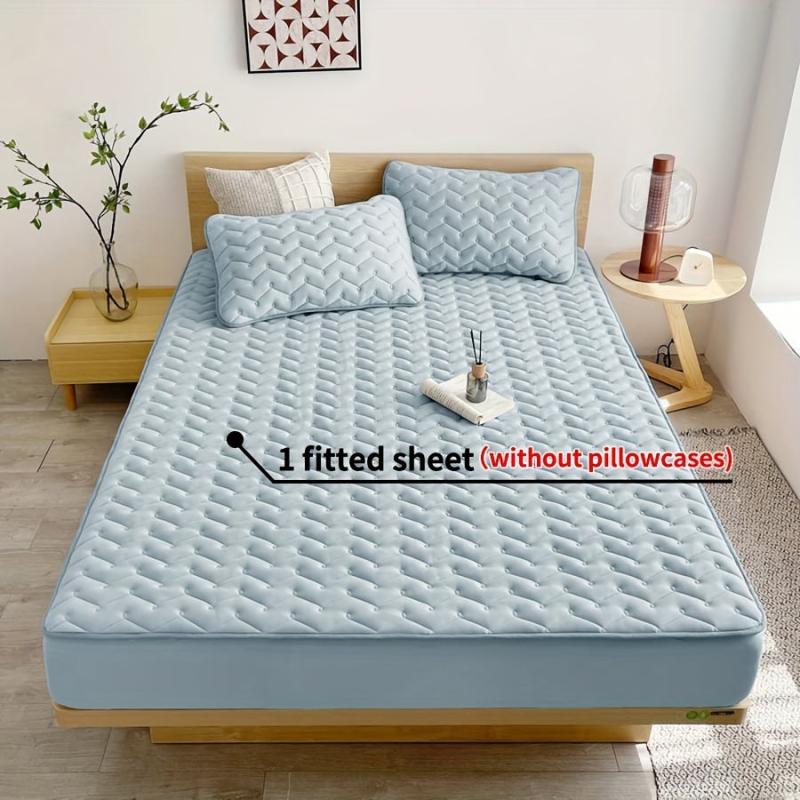 Waterproof Fitted Sheet Mattress Protector - Comfortable Dorm Bedding