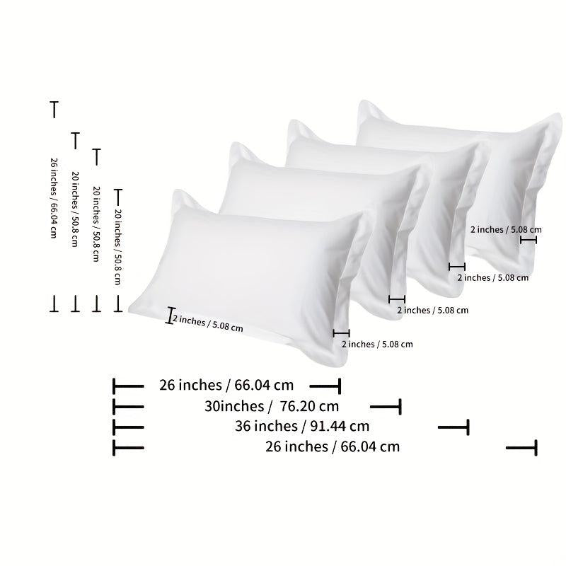 2pcs Microfiber Pillowcases Soft Stain Resistant Pillow Cover