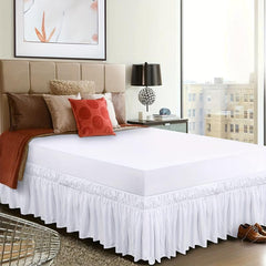 Stylish Double Elastic Bed Skirt for Bedroom and Guest Room