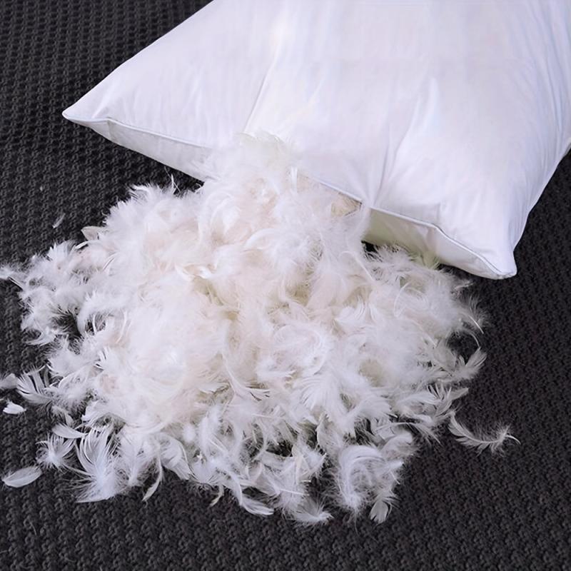 Goose Feathers And Down Pillow Inserts 100 Cotton Fabric Bed Sleeping