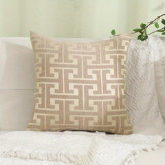 Chenille Geometric Pattern Throw Pillow Cover 45x45 - Home Office Sofa Car Decor