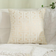 Chenille Geometric Pattern Throw Pillow Cover 45x45 - Home Office Sofa Car Decor