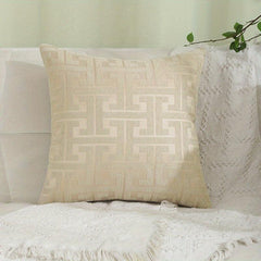 Chenille Geometric Pattern Throw Pillow Cover 45x45 - Home Office Sofa Car Decor