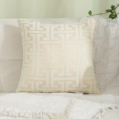 Chenille Geometric Pattern Throw Pillow Cover 45x45 - Home Office Sofa Car Decor