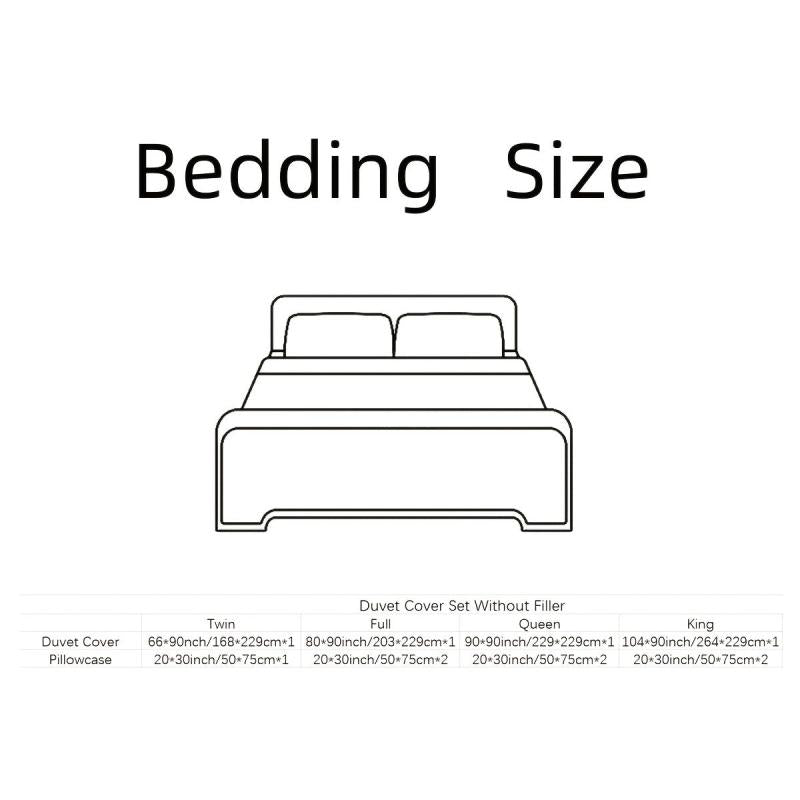 Frosted Printed Duvet Cover Set for Anniversary Night