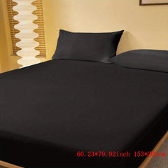 3pcs Fitted Sheet Set Soft Comfortable Breathable Solid Bedding Set