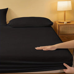 3pcs Fitted Sheet Set Soft Comfortable Breathable Solid Bedding Set