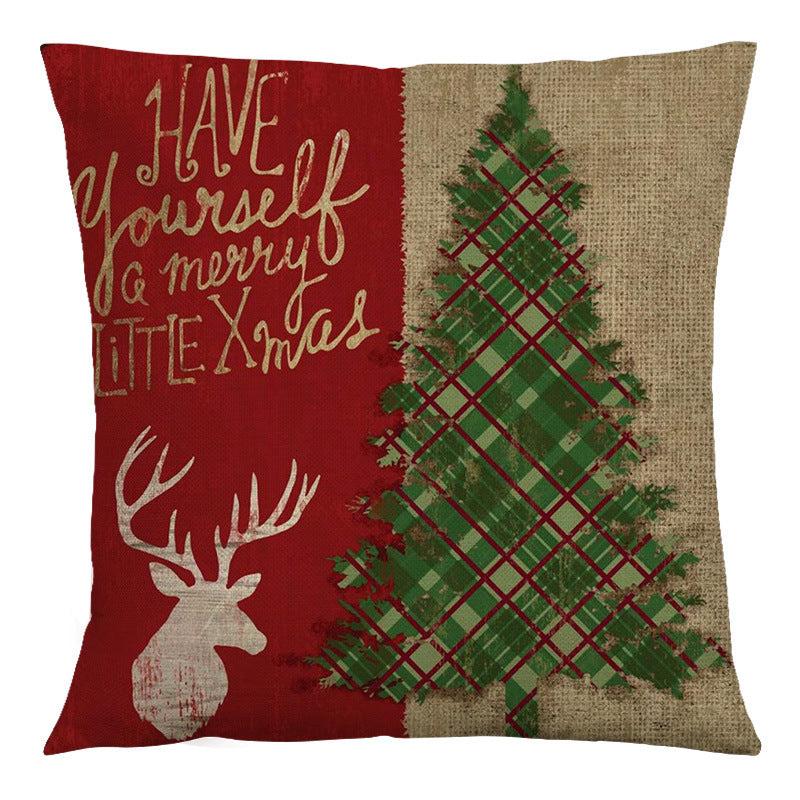 Retro Cross Border Linen Throw Pillow Cover Home Decor