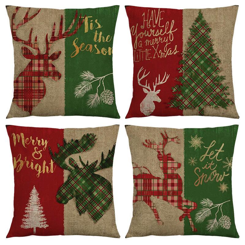Retro Cross Border Linen Throw Pillow Cover Home Decor