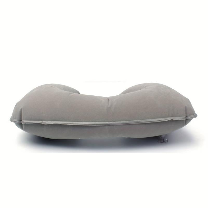 U-shaped Inflatable Travel Pillow Short Plush Cover PVC Support Soft Neck Pillow