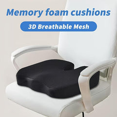 Orthopedic Memory Foam Seat Cushion - Pain Relief Comfortable Chair Cushion
