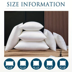 Set of 2 Soft Fluffy Throw Pillow Inserts 45x45cm for Sofa - Decorative Cushions