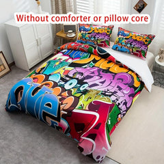 Hip Hop Graffiti Duvet Cover Set