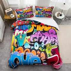 Hip Hop Graffiti Duvet Cover Set