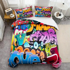 Hip Hop Graffiti Duvet Cover Set