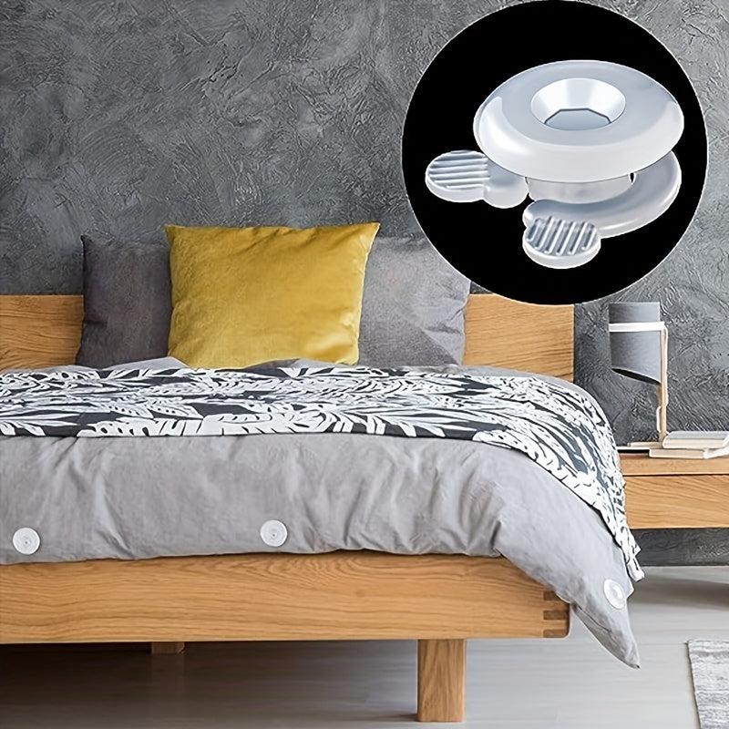 8pcs Clear Bed Sheet Fixer Non-slip Quilt Buckle Safety Clip