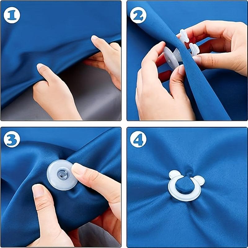 8pcs Clear Bed Sheet Fixer Non-slip Quilt Buckle Safety Clip