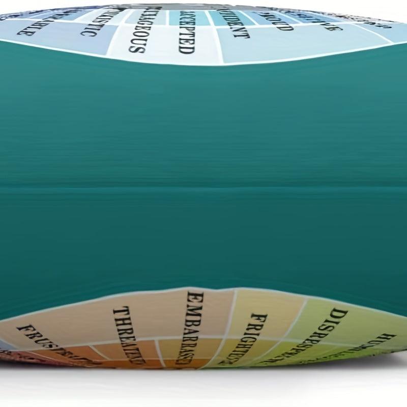 Emotional Wheel Short Plush Throw Pillow Cover 18 X18