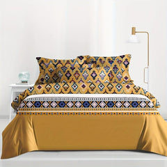 Boho Print Brushed Duvet Cover Soft Comfortable Bedroom Guest Room