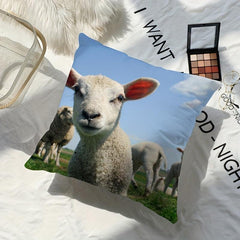 Soft Sheep Grazing Pillow Cover 17.71x17.71 Inches