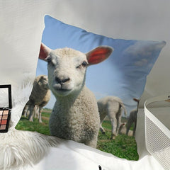 Soft Sheep Grazing Pillow Cover 17.71x17.71 Inches