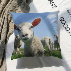 Soft Sheep Grazing Pillow Cover 17.71x17.71 Inches