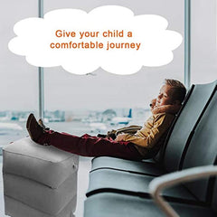 Inflatable Travel Foot Rest Pillow for Airplanes Cars Trains Office
